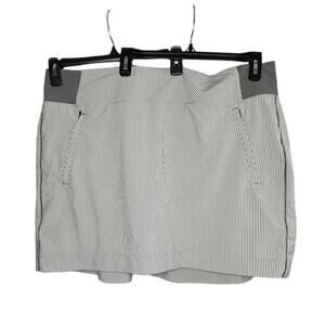 Athleta Brooklyn Activewear Gray & White Striped Skort Skirt Size 22 Plus
